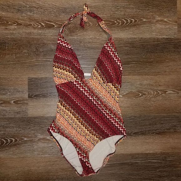 Jantzen Other - Jantzen Plunging V Halter Swimsuit